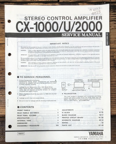 Yamaha 1000 2000 - cx-1000, cx-2000