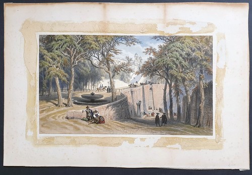 Stampa antica litografia 1840 - litografia,