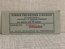 scheda per sistema  ricalcio TOTOCALCIO VINTAGE