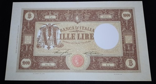 Banconota 1000 lire grande - banconota, m