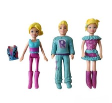 Polly Pocket vintage lotto 3 bambole tascabili originali mattel anni 2000