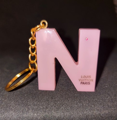 Designer logo keyring letter - designer,