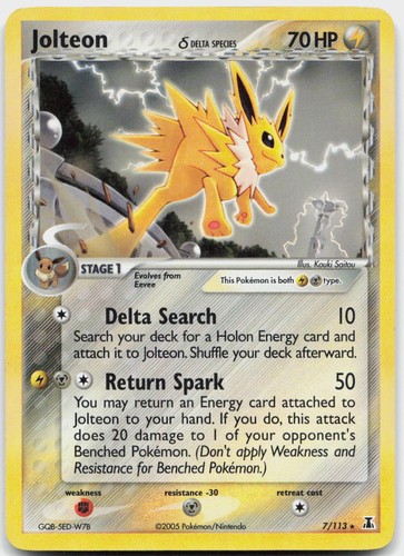 Pokemon jolteon 113 holo - jolteon,