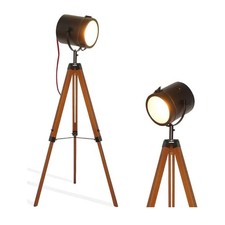 Lampada da terra tre gambe soggiorno vintage, design industriale moderno stil...