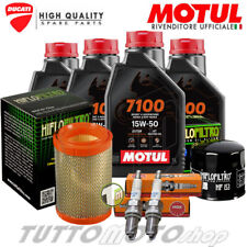 Tagliando DUCATI Hypermotard 796 2010 2011 /Kit MOTUL 7100 15W50-Filtri-Candele