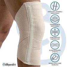 BEMAN 353 GINOCCHIERA ORTOPEDICA SPORTIVA STECCATA TUTORE ANTISCIVOLO NUDO