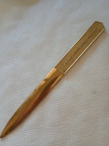 Tagliacarte antico ottone - in,
