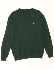 Maglione girocollo uomo LYLE & SCOTT maglione grande verde cotone CP09