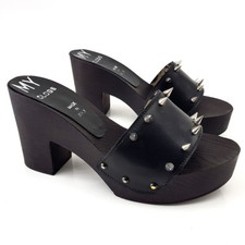Zoccoli rock nero con tacco - rock,