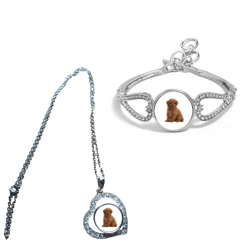 Set toy poodle dog silver - set,