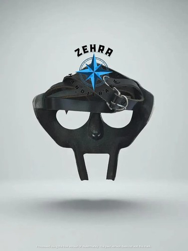 Maschera doom metallo nero - maschera,