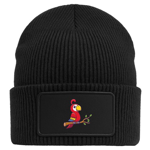 Berretto con patch - patch, pappagallo