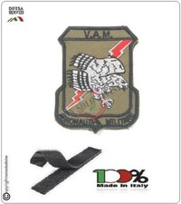 Patch Toppa Ricamata Aeronautica Militare Italiana VAM Prodotto Ufficiale 