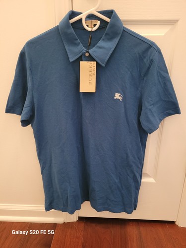 Polo burberry uomo blu - burberry, medio