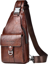 Borsello Uomo Tracolla Zaino Monospalla Uomo Pelle Borsa a Tracolla Uomo Piccolo