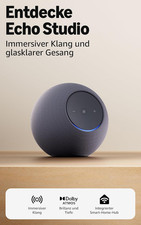Echo Studio (Neueste Generation), Kompaktes Design, Mit Immersivem 3D-Audio Und 