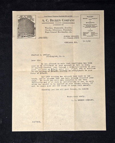 Carta intestata 1918 - , a.c