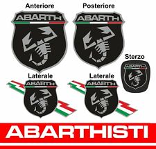 ABARTH KIT copriloghi adesivi stickers 500 595 695 competizione NERO-GRIGIO