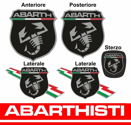 Abarth kit copriloghi adesivi - abarth,