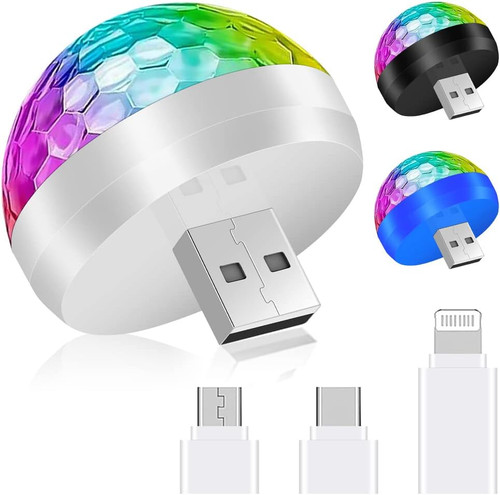 Luci discoteca usb 3 pezzi - discoteca, usb,