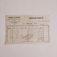 1908 Segheria G. Visentini Persiane In Legno Badia Polesine Fattura C03841