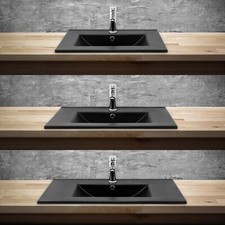 Lavabo da incasso rettangolare lavello in ceramica nero opaco da bagno a scelta