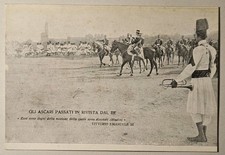 CARTOLINA MILITARE - ROMA, COLONIALISMO, GLI ASCARI PASSATI IN RIVISTA DAL RE 