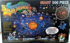 Mappa del Sistema Solare per Bambini Gigante 500 24X36 Dino's Illustrated World Puzzle