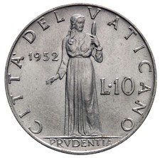 DN - Vaticano - 10 lire 1952 -