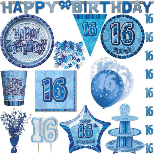 Compleanno decorazione blu - decorazione,