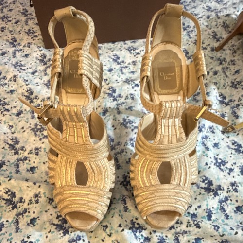 Dior beige oro stampa serpente