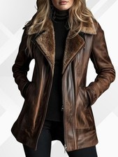 Cappotto donna marrone fatto a