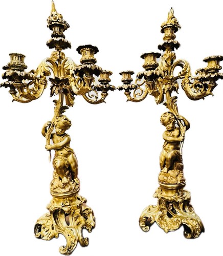 Paire chandelier bronze - paire,