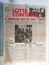 Lotta Continua 10 Settembre 1976 Mao E'morto