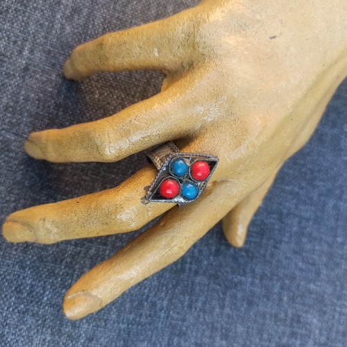 Anello etnico vintage - , rosso