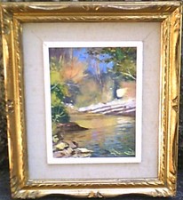 GIORGIO LUXARDO (1937-2019) CAMPAGNA - RIO POPOGNA - VECCHIO QUADRO DIPINTO OLIO