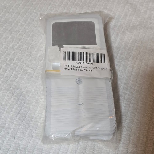 100pk white mylar bag 3x4 - white,
