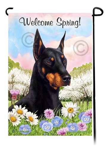 Bandiera giardino doberman - giardino,