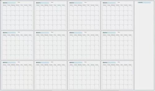 Year calendar planner dry - year,