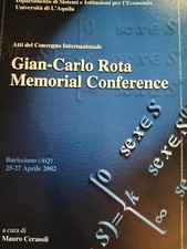Gian Carlo Rota MEMORIAL CONFERENCE Mauro Cerasoli Università dell'Aquila
