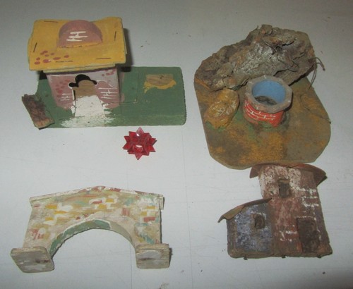 Presepe lotto casette scenario - presepe,