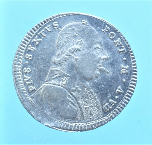 Pio scudo 1782 roma - vi,