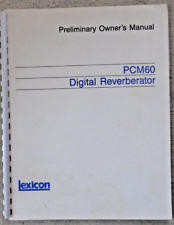 Lexicon PCM60 - Owner's Manual, Manuale di istruzioni - Inglese