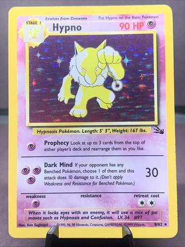 Pokémon tcg hypno - pokémon, fossil