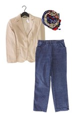 Completo moda donna taglia M con Sisley blazer taglia IT 44 (M) e panno