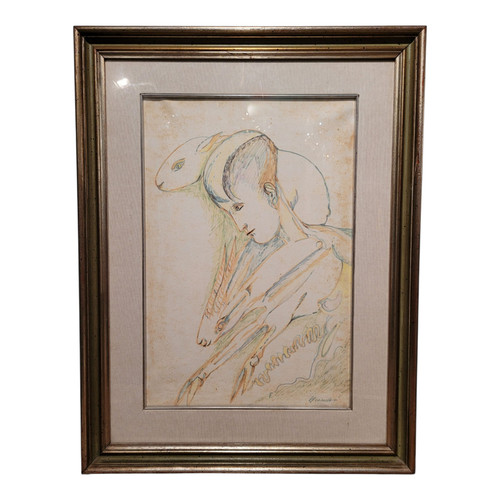 Profilo pastore disegno - profilo, di