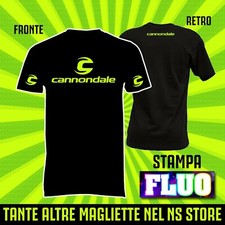 MAGLIETTA T-SHIRT CANNONDALE BIKE BICI MTB UOMO DONNA IDEA REGALO-STAMPA FLUO