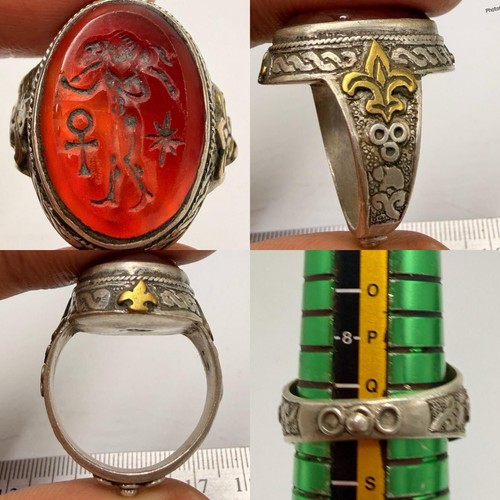 Anello romano argento corniola - anello,