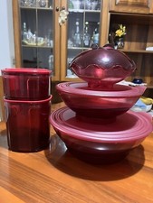 tupperware set ciotole E Vetrinette 3,2 LT-1,5 Lt-coppia Di Bon Bon- Vetrinette