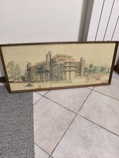 Quadro Lecco Architetto Palazzo Condominio Progetto Francesco Magnanelli 96x40cm